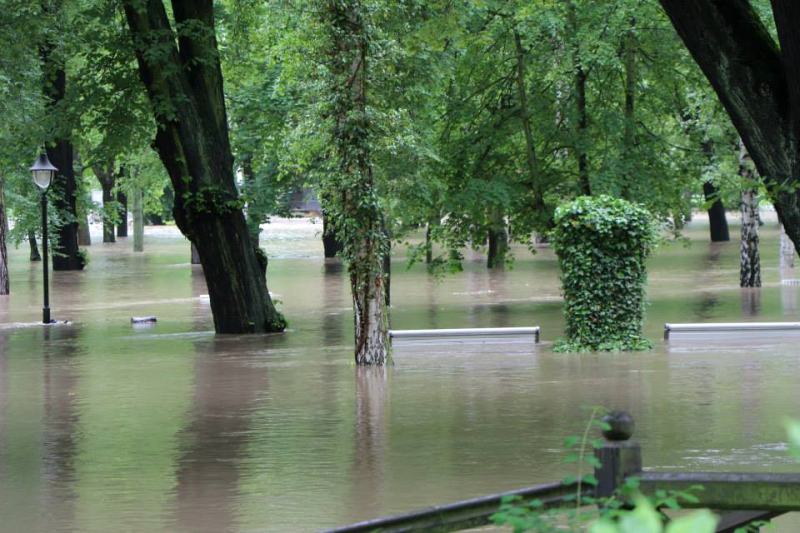 Ilmpark überflutet, Juni 2013